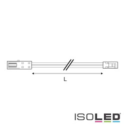 MiniAMP Verlngerung male-female, 2-polig, wei, max. 3A, 100cm