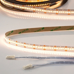 LED CRI930 MiniAMP Flexband, 24V, 12W, 3000K, beidseitig 30cm Kabel mit male-Stecker, 250cm