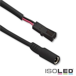 Adapter Rundstecker Female auf MiniAmp Female-Buchse, IP20, 2-polig, max. 3A, 10cm, Schwarz