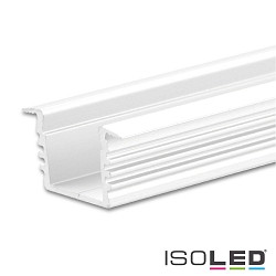 LED recessed / surface mount profile DIVE12, aluminium, 200cm, white RAL 9010