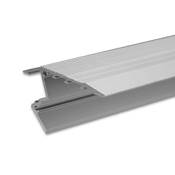 LED stair profile STAIRS13, with mill-cutted tread surface (anti-slip), anodized aluminium, 200cm