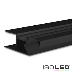 LED Aufbauprofil HIDE ASYNC, fr 2 LED-Strips, Direkt / Indirekt 50, Aluminium, 200cm, Schwarz RAL 9005