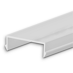 Accessory for profile HIDE SINGLE / DOUBLE / TRIANGLE / ASYNC / ANGLE / BOTTOM - cover COVER51, transparent, 200cm