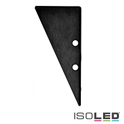 Accessory for profile HIDE TRIANGLE - aluminium endcap EC91 incl. screws, black RAL 9005