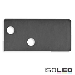 Accessory for profile FURNIT6 D / S - aluminium endcap EC95, incl. screws, black RAL 9005