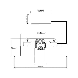 LED Einbauleuchte Slim68 Alu gebrstet, eckig, 9W, warmwei, dimmbar