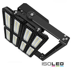 LED Flutlicht 900W, IP66 IK10, asymmetrisch, variabel, 1-10V dimmbar, Trafo extern, 4000K 134000lm, breit 130 / frontal 25