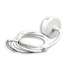 Baldacchino rotondo, 2 poli, Bianco