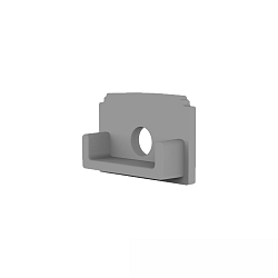 end cap T-PROFILE - E201 with cable hole, grey
