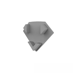 end cap E204 INNER CORNER corner inside, without cable hole, grey