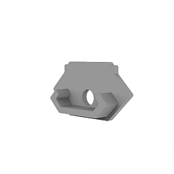 end cap E214 corner inside, without cable hole, grey