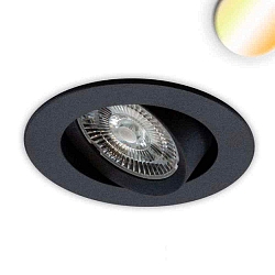 LED Einbauleuchte Sunset Slim68 schwarz, rund, 9W, 1800-2800K, Dimm-to-warm