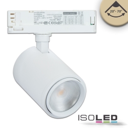 Projecteur triphas BREAD pivotant, rotatif, focalisable IP20, blanche 