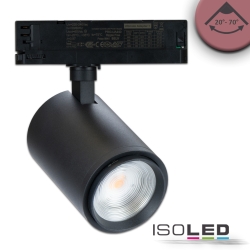 LED 3-Phasen Schienenstrahler FRESH MEAT, fokussierbar, 34W 3200K 2400lm 20-70, Schwarz matt