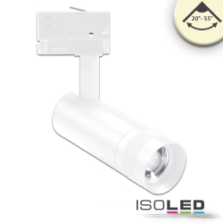 Projecteur triphas FOCUS ADJUST 8W pivotant, rotatif, commutable, focalisable IP20, blanche 