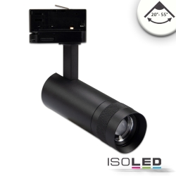 Projecteur triphas FOCUS ADJUST 8W pivotant, rotatif, commutable, focalisable IP20, noir  