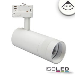 Faretto trifase FOCUS ADJUST 24W girevole, ruotabile, commutabile, focalizzabile IP20, Bianco 