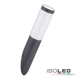 Auenwandleuchte, IP44, Fackelform, E27 (exkl.), Anthrazit / Abdeckung satiniert, ohne Sensor