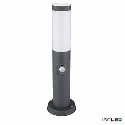 Pollerleuchte 450, IP44, 45cm, mit PIR Bewegungssensor, E27 (exkl.), Anthrazit