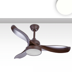 Ceiling fan 3 WING with lighting, with remote control IP20, brown 