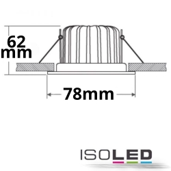 wall recessed luminaire SYS-68 MINIAMP rigid IP65, black dimmable