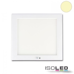 Plafoniera per esterni SLIM 18MM SQUARE PIR angolare, con sensore, con rilevatore di movimento IP52, Bianco 