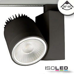 Faretto trifase FOCUS ADJUST 36W girevole, ruotabile, controllabile da DALI, focalizzabile IP20, Nero dimmerabile