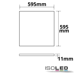 LED Panel FRAME 600, IP40, 59.5 x 59.5cm, 40W 4000K 3600lm 120, KNX dimmbar