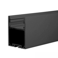 LED Aufbauprofil LAMP30 Aluminium, mit Stauraum f�r Treiber und Zubeh�r, 200cm, Schwarz RAL 9005