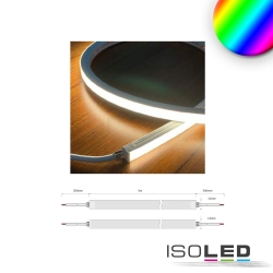 Bande LED silicone NEONPRO FLEX 1212 4 ples, RGB blanche