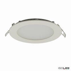 downlight flat, round, glare-reduced IP42, white dimmable