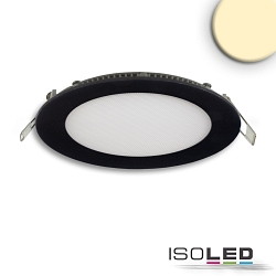 LED Downlight, rund, 9W, CRI90, IP42, ultraflach, blendungsreduziert, dimmbar, 3000K, schwarz