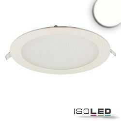 Downlight piatto, rotondo, abbagliamento ridotto IP42, Bianco dimmerabile