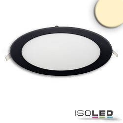 Downlight plat, rond, rduction de l'blouissement IP42, noir  gradable