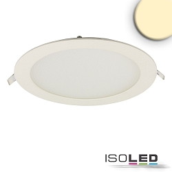 Downlight plat, rond, rduction de l'blouissement IP42, blanche 