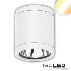 LED Deckenaufbaustrahler, 10W, ColorSwitch 3000|4000|5000K, IP65, dimmbar, wei