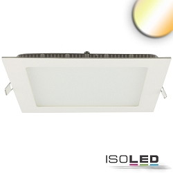 LED Downlight, eckig, 225mm, 18W, Colorswitch 3000|3500|4000K, IP42, ultraflach, dimmbar, wei