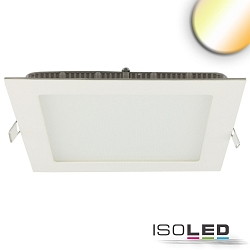 LED Downlight, eckig, 300mm, 24W, Colorswitch 3000|3500|4000K, IP42, ultraflach, dimmbar, wei