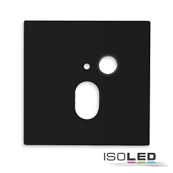Cover Aluminium eckig fr Wandeinbauleuchte SYS-WALL68 mit PIR Sensor, IP54, schwarz