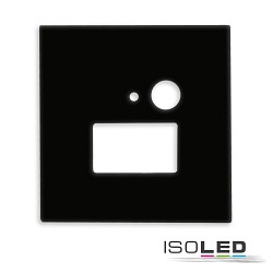 Cover Aluminium eckig fr Wandeinbauleuchte SYS-WALL68 mit PIR Sensor, IP54, schwarz