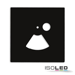 Cover Aluminium eckig fr Wandeinbauleuchte SYS-WALL68 mit PIR Sensor, IP54, schwarz