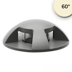 LED Bodeneinbaustrahler 4SIDE, rund, 60mm, 12-24V, IP67, 3W, 60, 3000K, schwarz