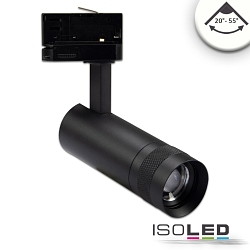 3-phase spot focusable IP20, black dimmable