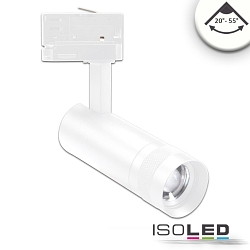 LED 3-Phasen Schienen-Strahler, 8W, 20-55, IP20, fokussierbar, dimmbar, 4000K, wei matt