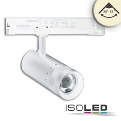 LED 3-Phasen Schienen-Strahler, 24W, 20-55, IP20, fokussierbar, dimmbar, 3000K, wei matt