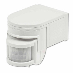 PIR Bewegungsmelder, 230V, max. 4A, 180 max. 10m Detektionsradius, IP44, Aufputzmontage, wei