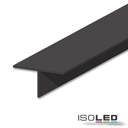 LED Trockenbau T-Profil 12, IP20, 200cm, schwarz