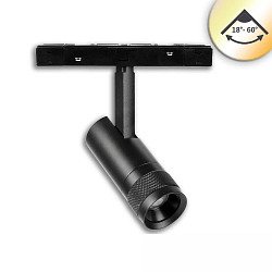 Riflettori su rotaie TRACK48 - 18-60, UGR<16, TW (DALI DT8) girevole, per VDU, controllabile da DALI, Tunable White