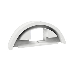 end cap COVER69 T5/T8 with cover, with cable hole, white