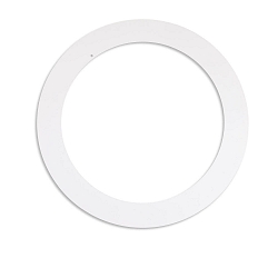 adapter INNER  20.1CM / OUTER  28.7CM round, with leaf springs, perforated, white